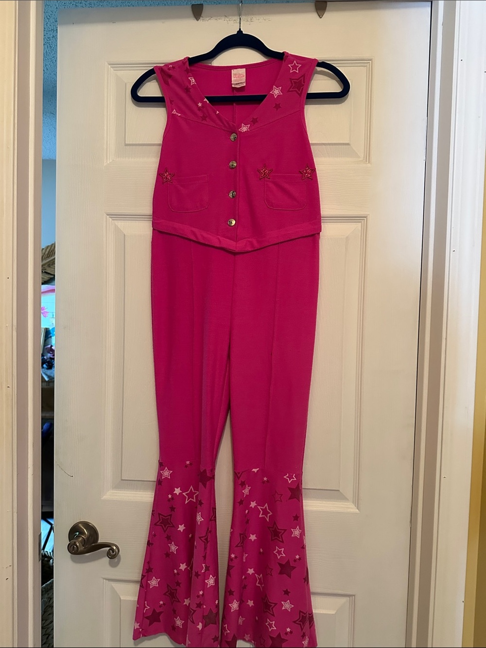 Barbie Pink V-Neck hotsuit with Star Motif